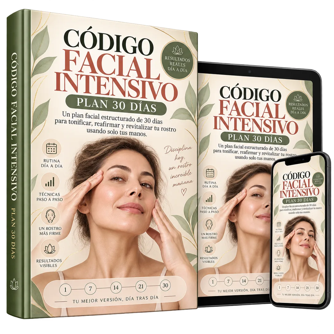 Código Facial Intensivo — libro, tablet y móvil con el Plan 30 Días